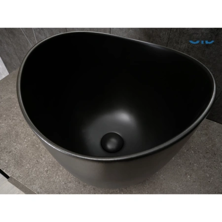 Раковина-чаша GID N9303bg 36x36 см, накладная, черный графит