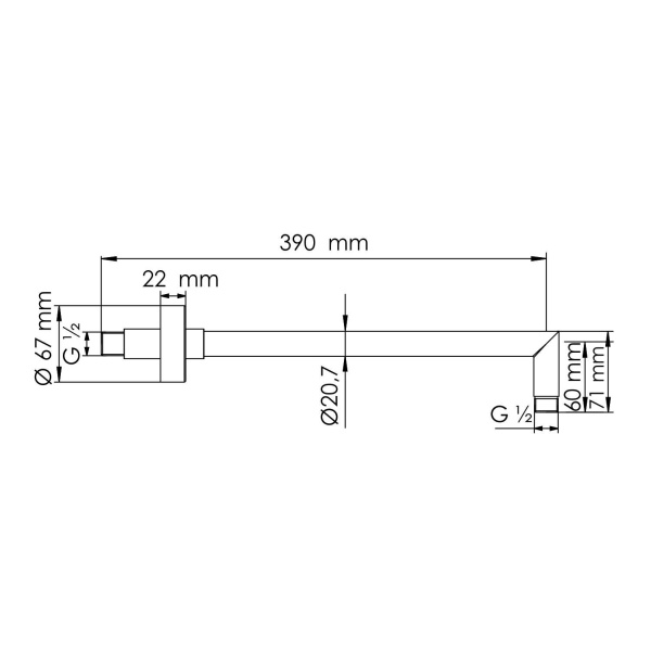 Кронштейн для душа WasserKRAFT A349 никель