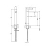 Смеситель для раковины Gessi Rettangolo 11922#299 черный матовый