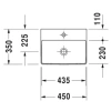 Раковина 45x35 см Duravit DuraSquare 0732450041