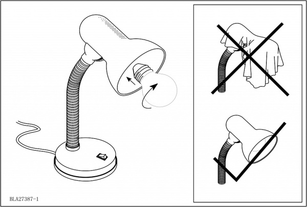Настольная лампа офисная Eglo Basic 9229