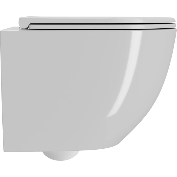 Унитаз подвесной Point Афина PN41041 безободковый, торнадо, с сиденьем микролифт, белый