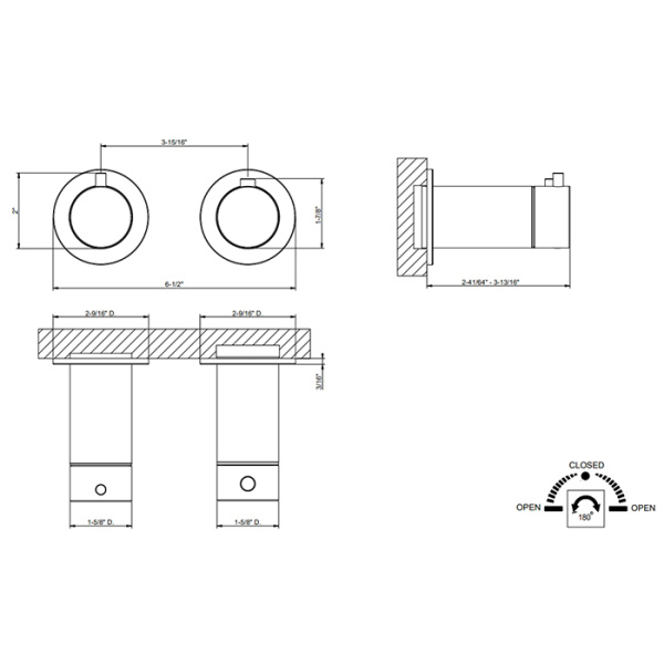 Смеситель для душа Gessi 316 54234#707 черный