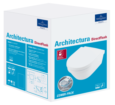 Подвесной унитаз Villeroy&Boch Architectura 4694HR01 с крышкой микролифт