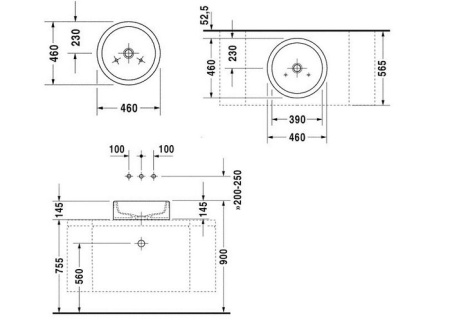 Раковина Duravit Starck 1 445460000