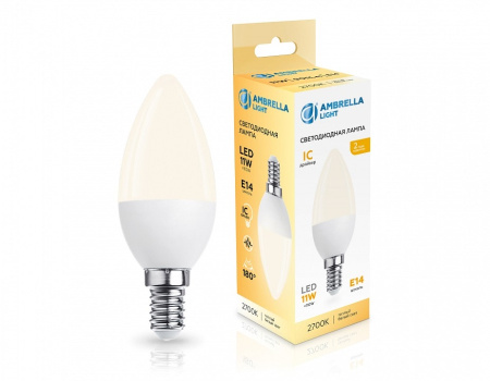 Лампа светодиодная Ambrella Light C37 E14 11Вт 2700K 371113
