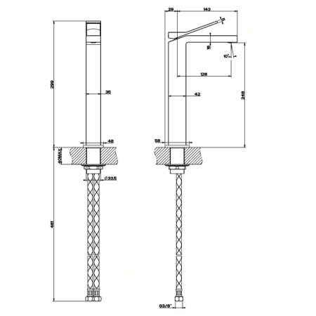 Смеситель для раковины Gessi Rettangolo K 53006#031