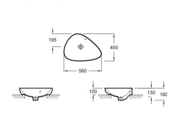 Раковина Jacob Delafon Nouvelle Vague 56 EVI102-00 белый