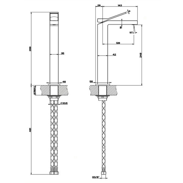Смеситель для раковины Gessi Rettangolo K 53006#031