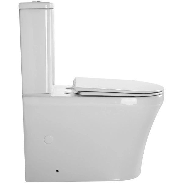 Унитаз-компакт Grossman GR-4485SQ безободковый, торнадо, с сиденьем микролифт, белый