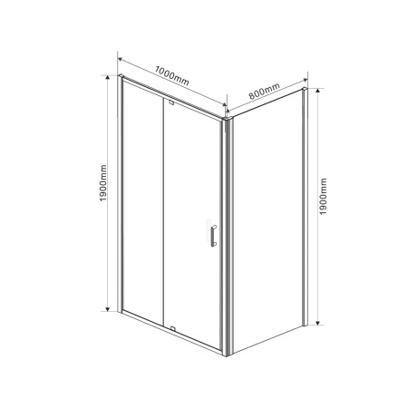 Душевой уголок Vincea Intra VSR-1I901080CH