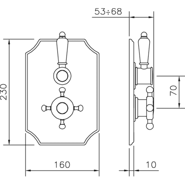 Смеситель для душа Huber Victorian VT00728021