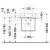 Раковина 45x35 см Duravit DuraSquare 0732450041