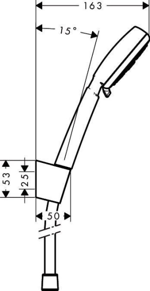 Душевой набор hansgrohe Crometta 100 Vario 26666400 с держателем и шлангом 125 см белый/хром