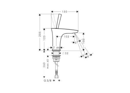 Кран без смешивания hansgrohe PuraVida 15132000
