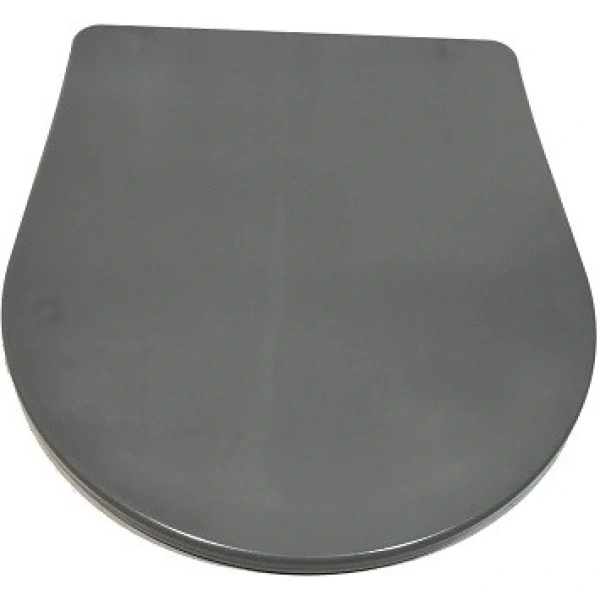 Унитаз подвесной CeramaLux B2330-3MH безободковый, с сиденьем микролифт, светло-серый матовый