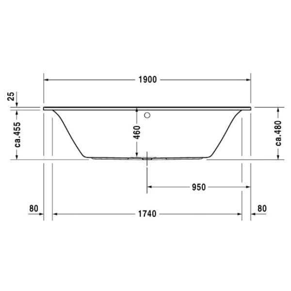 Акриловая ванна 190x90 см Duravit Darling New 700245000000000