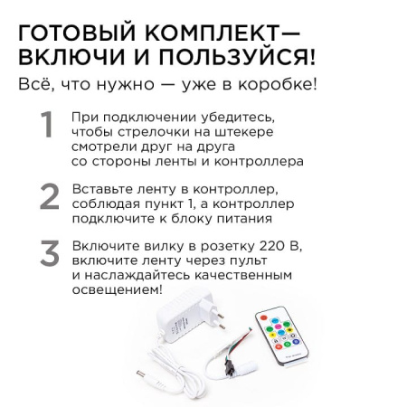 Комплект с лентой светодиодной Apeyron Electrics  10-95