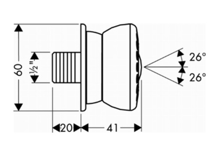 Душевая форсунка hansgrohe Body Vette 28466000