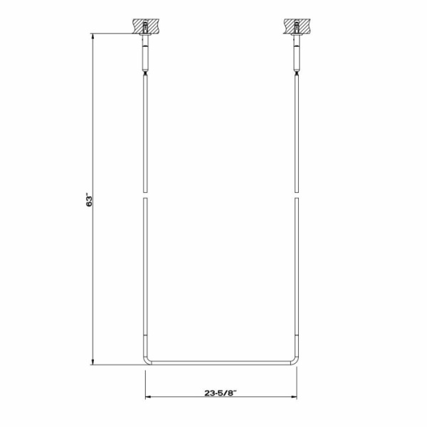 Полотенцедержатель Gessi Goccia 60 см 38143#147