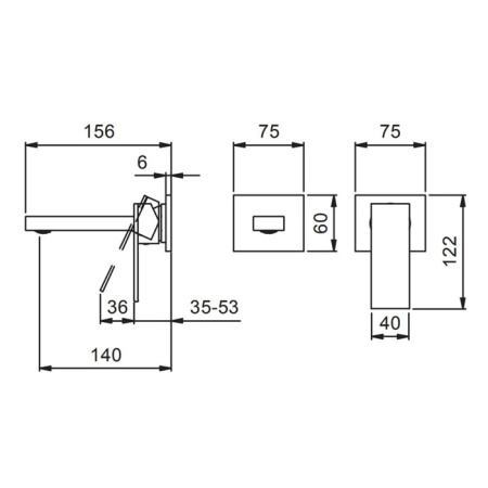Смеситель для раковины Fantini Mint 34 93 F809B сталь