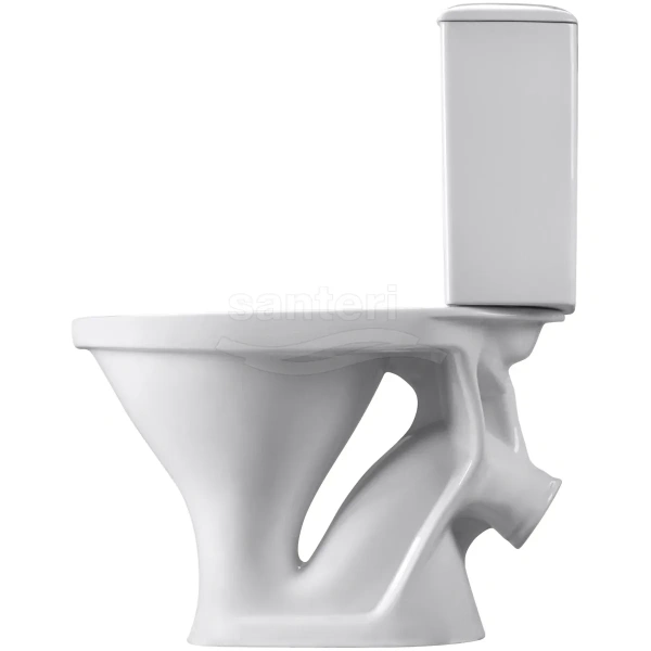 Унитаз-компакт Santeri West 1.P201.8.S00.00B.F (4607143310841) косой выпуск, с сиденьем, белый