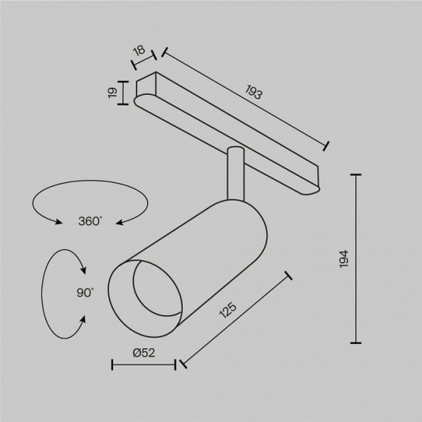 Светильник на штанге Maytoni Focus LED TR032-2-12W4K-M-BW