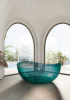 Прозрачная ванна Abber Kristall 150x150 AT9705Aquamarin аквамарин