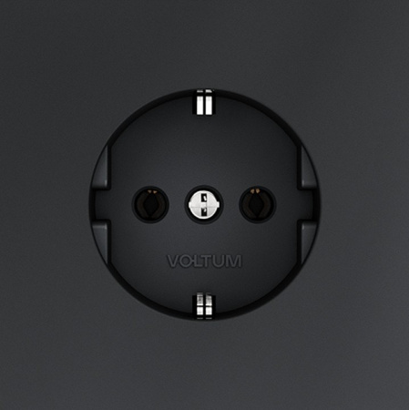 Розетка с заземлением без рамки Voltum S70 VLS040107