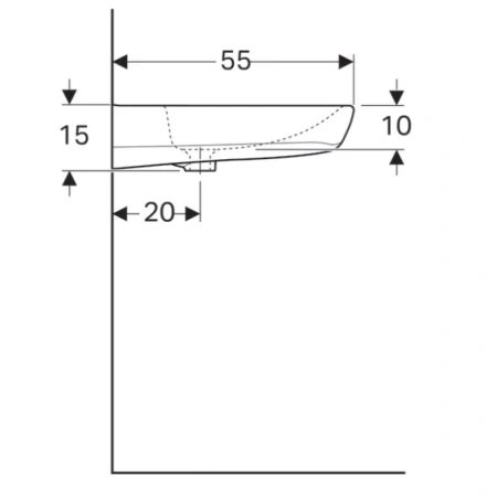 Раковина 65x55 см Geberit Renova Comfort 258565000