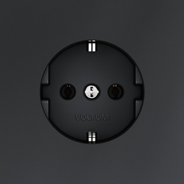 Розетка с заземлением без рамки Voltum S70 VLS040107