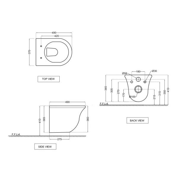 Унитаз подвесной Jaquar Ornamix ONS-WHT-10953BI безободковый, с сиденьем микролифт, белый
