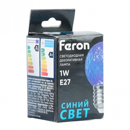 Лампа светодиодная Feron  E27 1Вт K 52162
