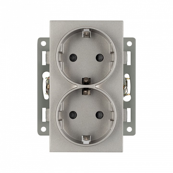 Розетка двойная с заземлением, без рамки Arlight SCT 043766