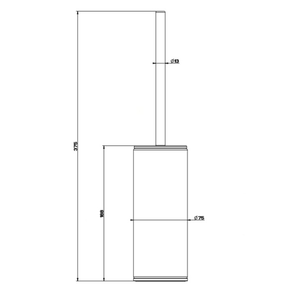 Туалетный ершик Gessi 316 54744#299 черный