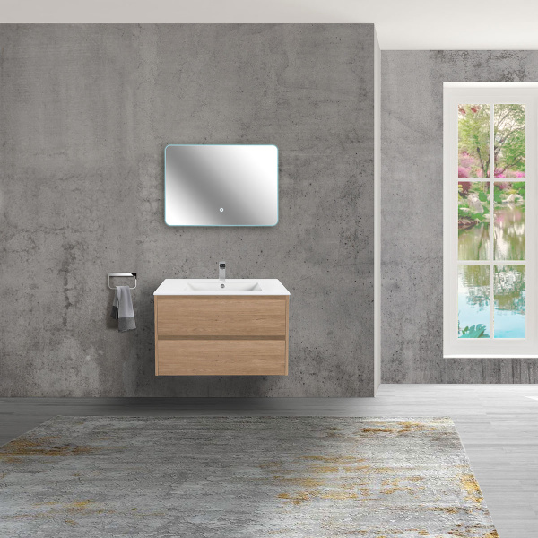 Тумба под раковину Vincea Gio 80 см VMC-2G800NO светлое дерево