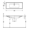 Раковина 120x46 см Serel 3039