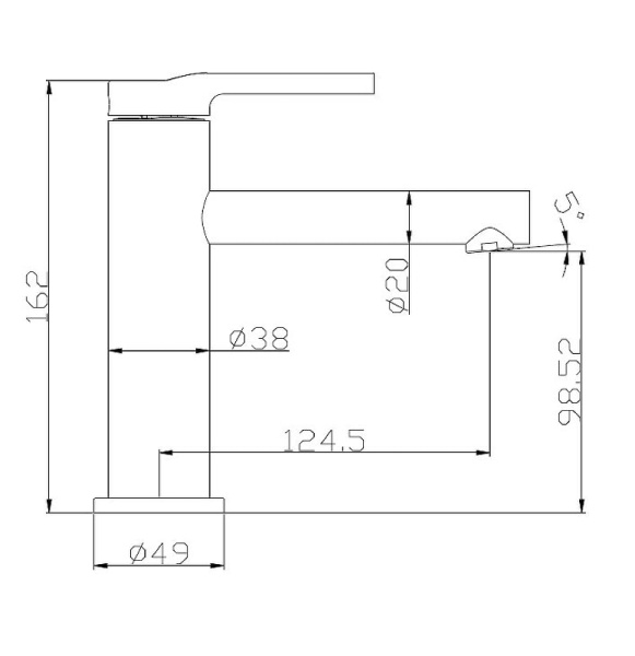 Смеситель для раковины BelBagno Etna ETN-LVM-IN сатин