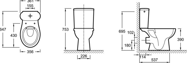 Унитаз напольный Jacob Delafon Louis E28062RU-00