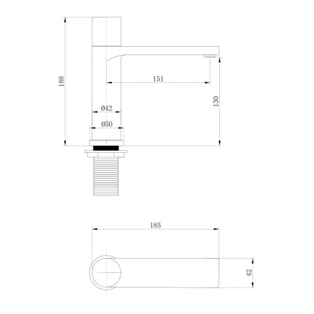 Смеситель для раковины Abber Rund AF8710