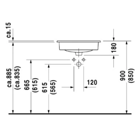 Раковина 54,5x43,5 см Duravit D-Code 0337540000