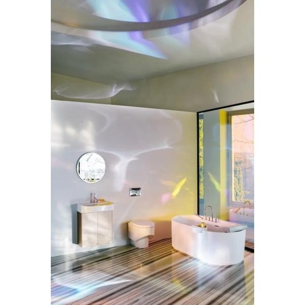 Приставной безободковый унитаз Laufen Sonar 8.2334.1.000.000.1