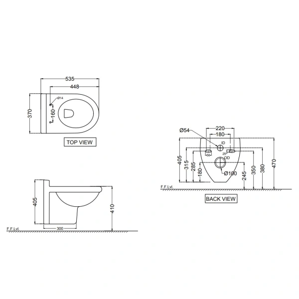 Унитаз подвесной Jaquar Continental CNS-WHT-959SPP с сиденьем микролифт, белый