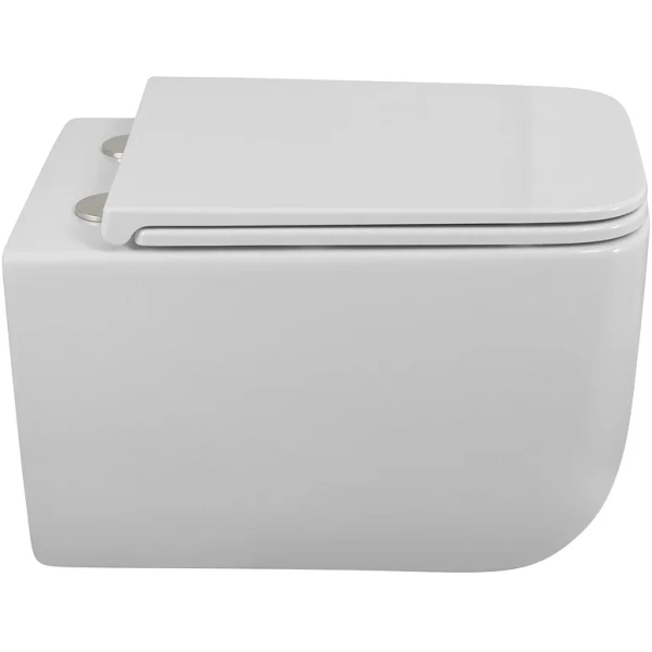 Унитаз подвесной BelBagno Luce BB076CH-TOR/SC безободковый, торнадо, с сиденьем микролифт, белый