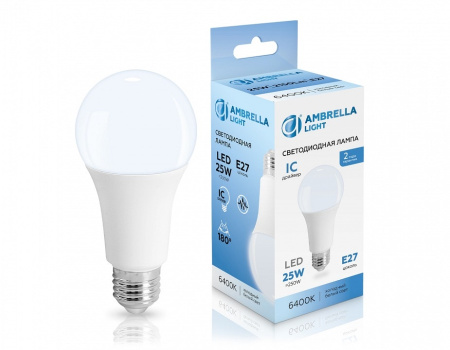Лампа светодиодная Ambrella Light A65 E27 25Вт 6400K 652506
