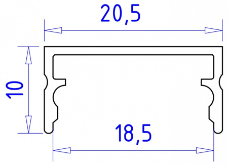 Профиль накладной Ambrella Light GP GP2001AL