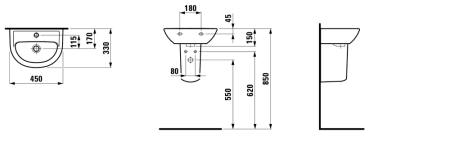 Раковина Laufen PRO 8.1595.2.000.104.1
