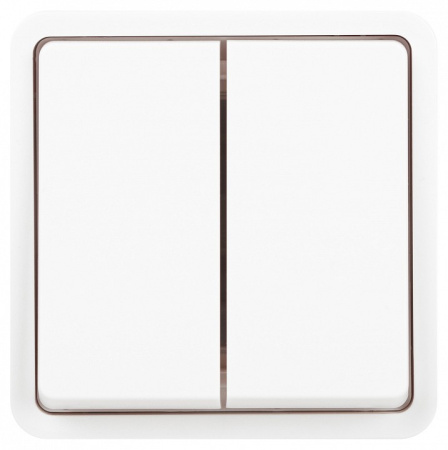 Переключатель двухклавишный Эра Эра Эксперт 11-1526-01