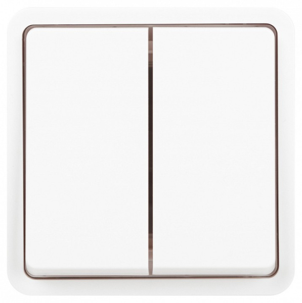 Переключатель двухклавишный Эра Эра Эксперт 11-1526-01