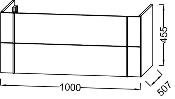 Тумба под раковину 100 см Jacob Delafon Nouvelle Vague EB3032-S43 ментол